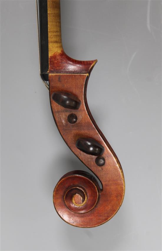 A half-size Lowlands cello outfit, c.1860